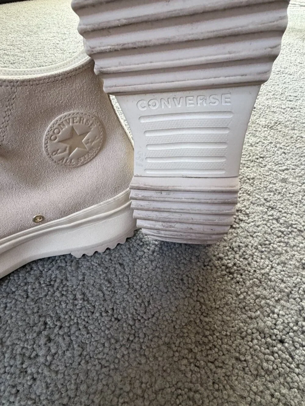 Converse Run Star Hike Platform in Earthy Neutrals - Men's Size 10.5 - Suede EUC - Picture 5 of 15